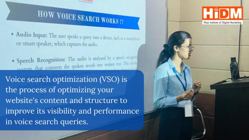 HiDM डिजिटल मार्केटिंग सेमिनार फेस्ट 2023- “Voice Search Optimization के साथ, कंपनियां अपनी दृश्यता और विश्वसनीयता में सुधार कर सकती हैं,” लशिका ने कहा