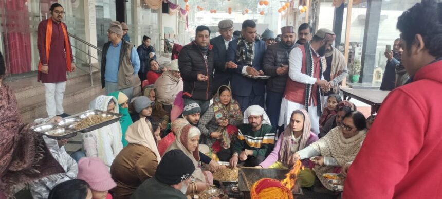 श्री श्याम बाबा प्रतिमा प्राण प्रतिष्ठा पर हवन, भजन कीर्तन और भंडारा चला