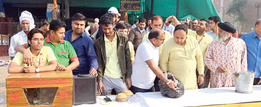 Shree Shyam copy श्रीश्याम बालाजी सेवादार मंडल ने नई सब्जी मंडी में बारस पर चलाया भंडारा