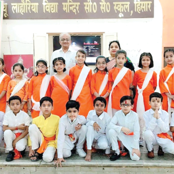 लाहौरिया विद्या मन्दिर सी. सै. स्कूल में मनाई गई हनुमान जयंती