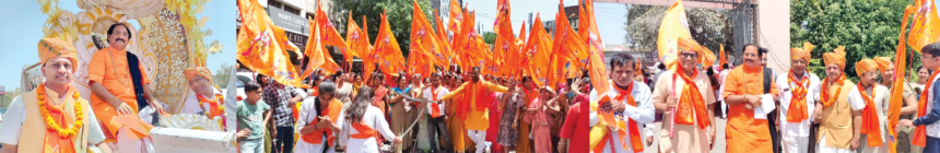 katla copy कटला रामलीला कमेटी की धर्म ध्वजाओं से सुशोभित रामनवमी शोभा यात्रा में उमड़े हजारों श्रद्धालु