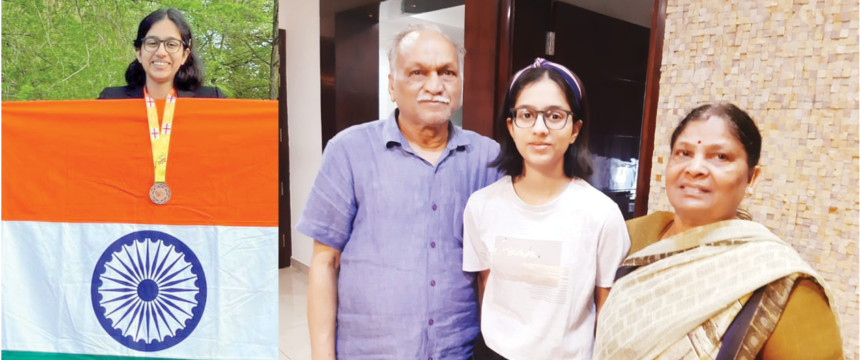 हिसार की लारिसा नें मैथमेटिकल ओलंपियाड में पदक जीत भारत का नाम विश्व में कि या रोशन