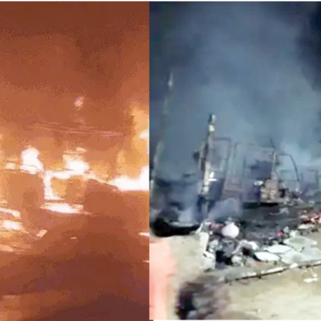 Fire copy हांसी में झुग्गी-झोपडिय़ों में लगी आग