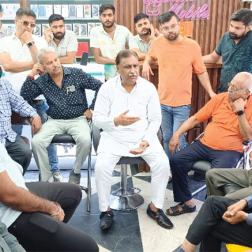 Bajrnag copy (3) 5 जुलाई के हिसार बंद के लिए बजरंग गर्ग ने व्यापारियों के साथ की बैठकें