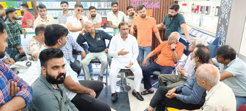 Bajrnag copy (3) 5 जुलाई के हिसार बंद के लिए बजरंग गर्ग ने व्यापारियों के साथ की बैठकें