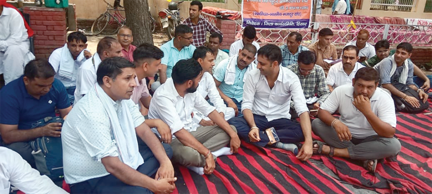हरियाणा कंप्यूटर प्रोफेशनल संघ की हड़ताल शुरू 